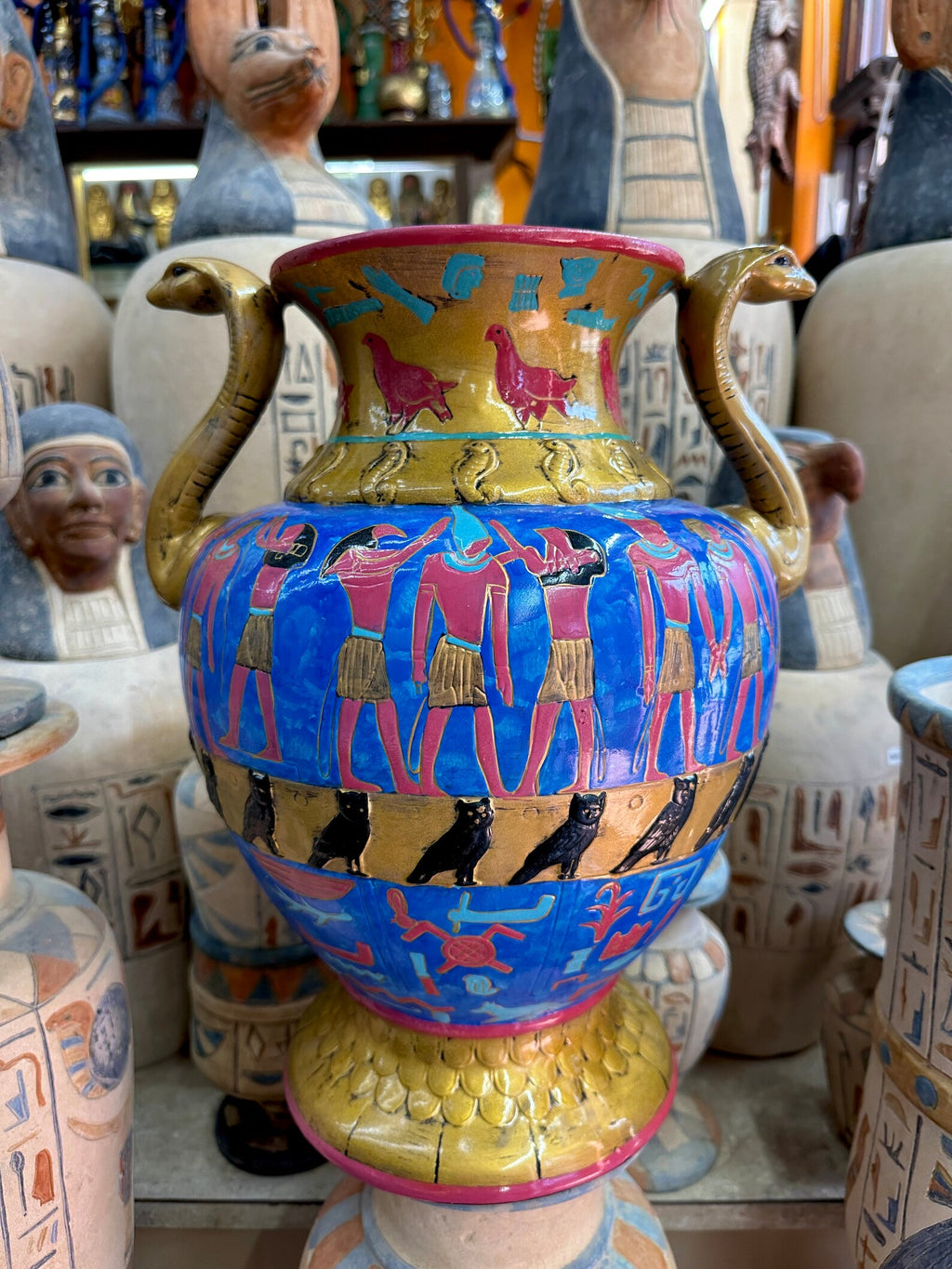 Egyptian Vase - Ancient Egyptian Cobra Vase