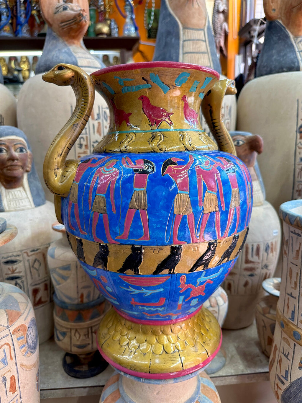 Egyptian Vase - Ancient Egyptian Cobra Vase