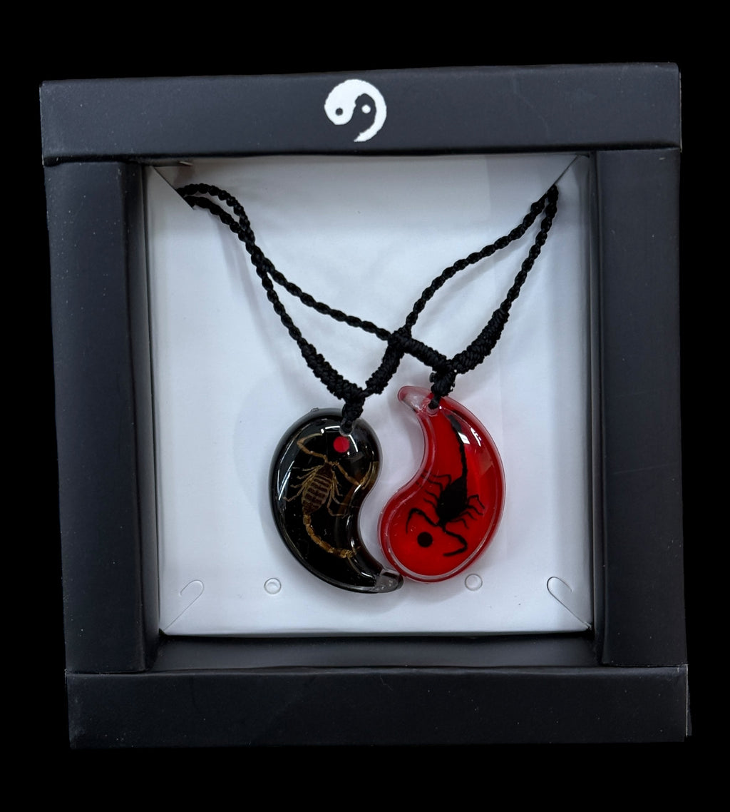 Scorpion Yin Yang Necklace Set