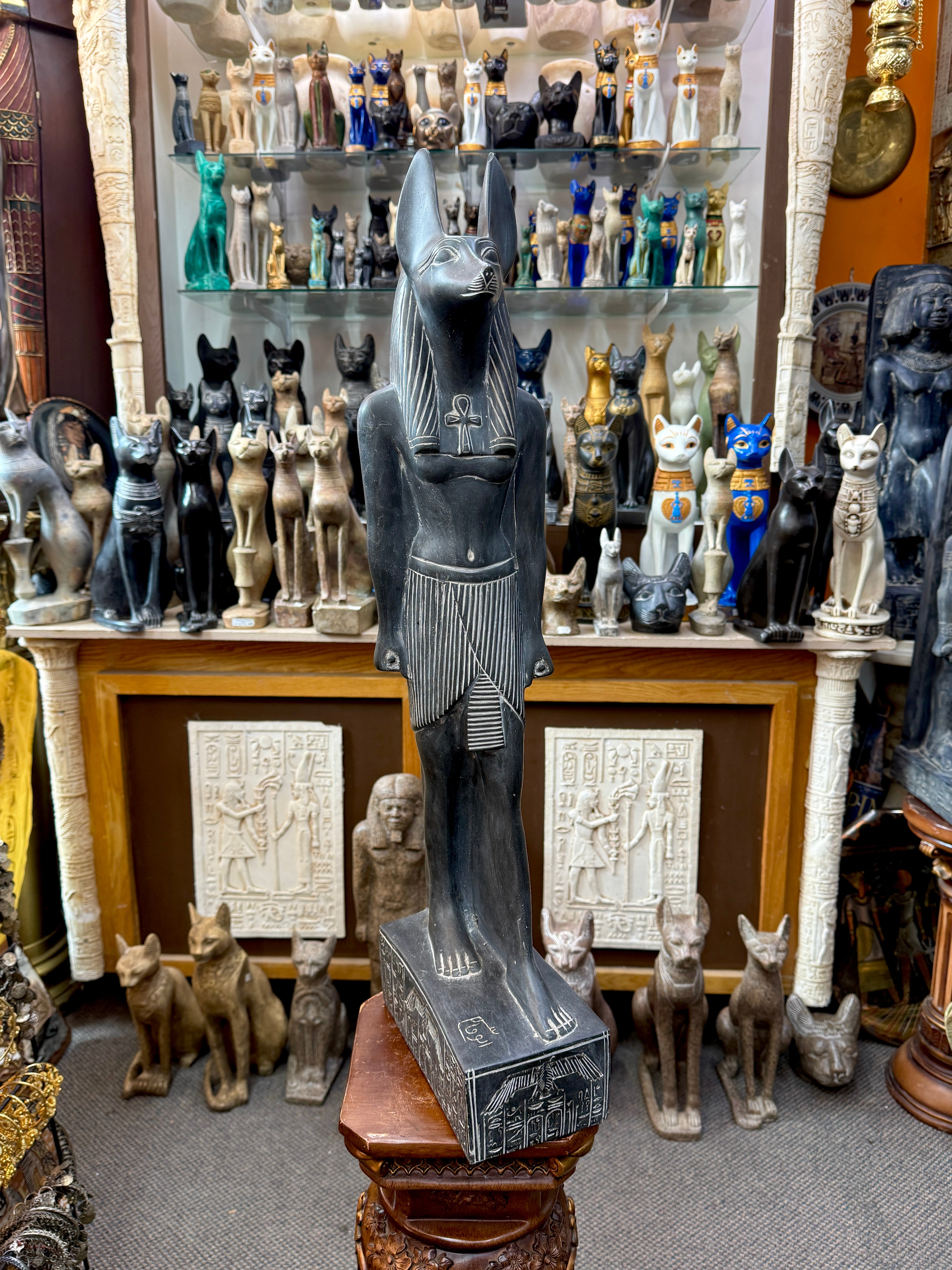 Anubis Statue - Large Basalt
