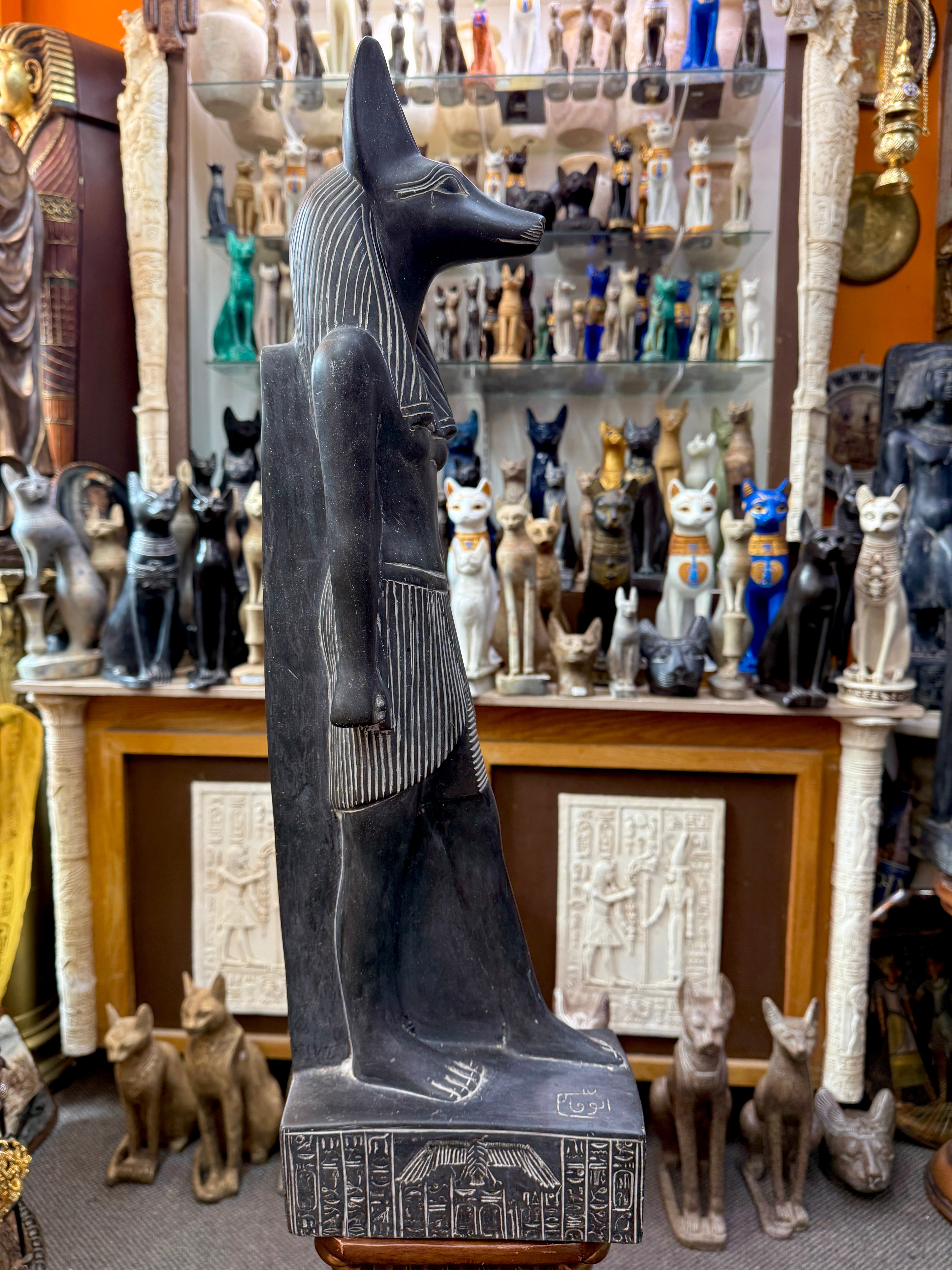 Anubis Statue - Large Basalt