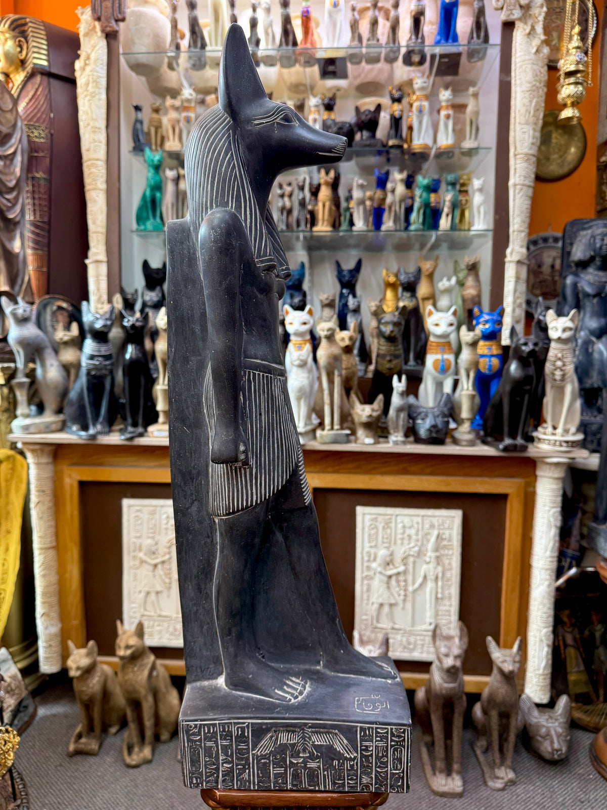 Anubis Statue - Large Basalt