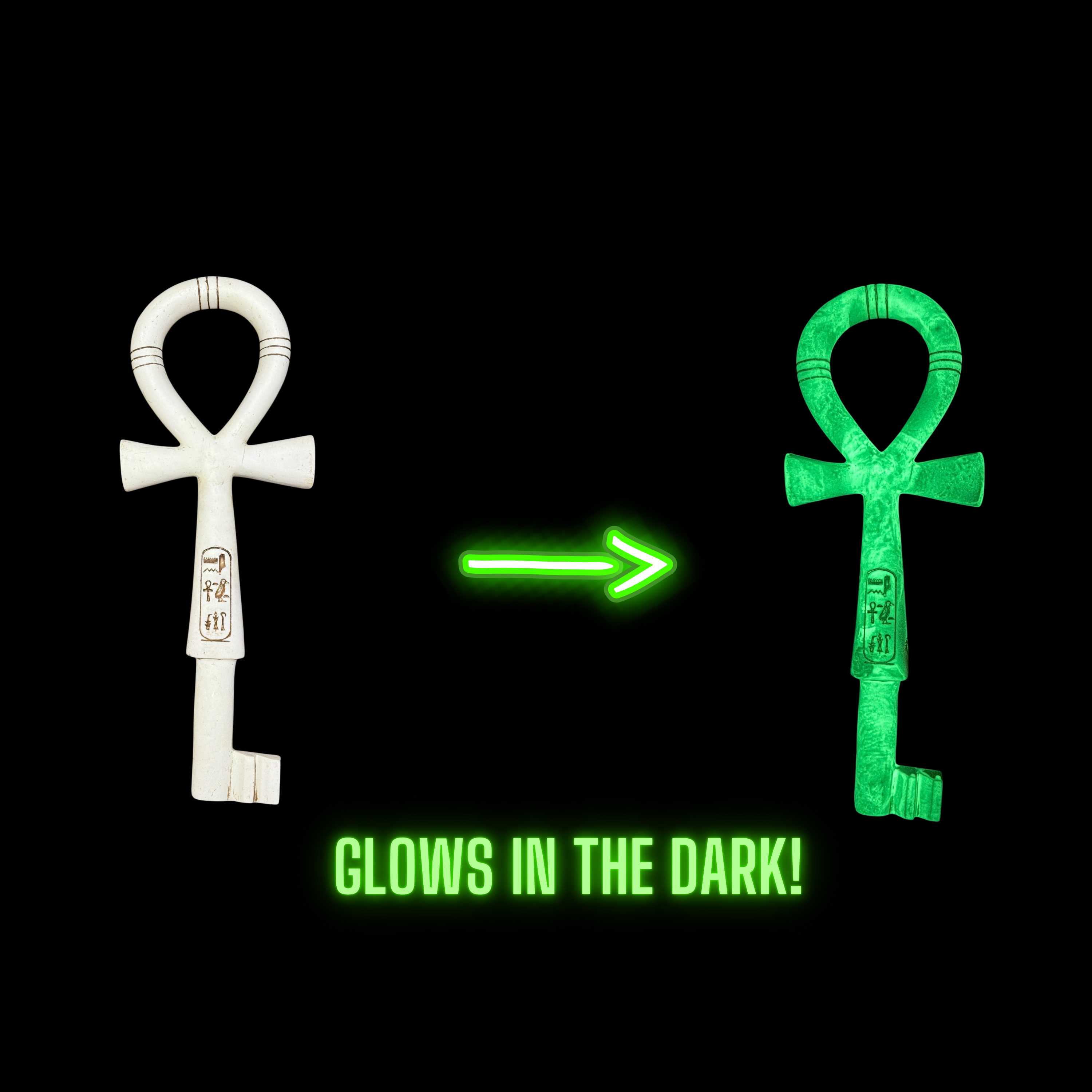 Glow in the Dark Ankh Key