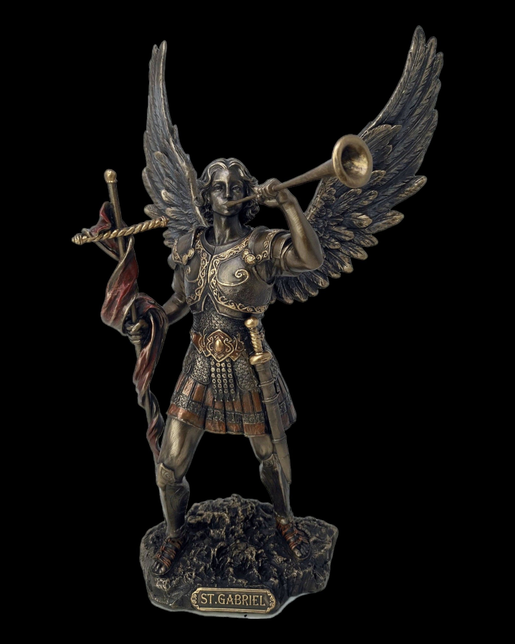 Archangel Gabriel with Trumpet Statue