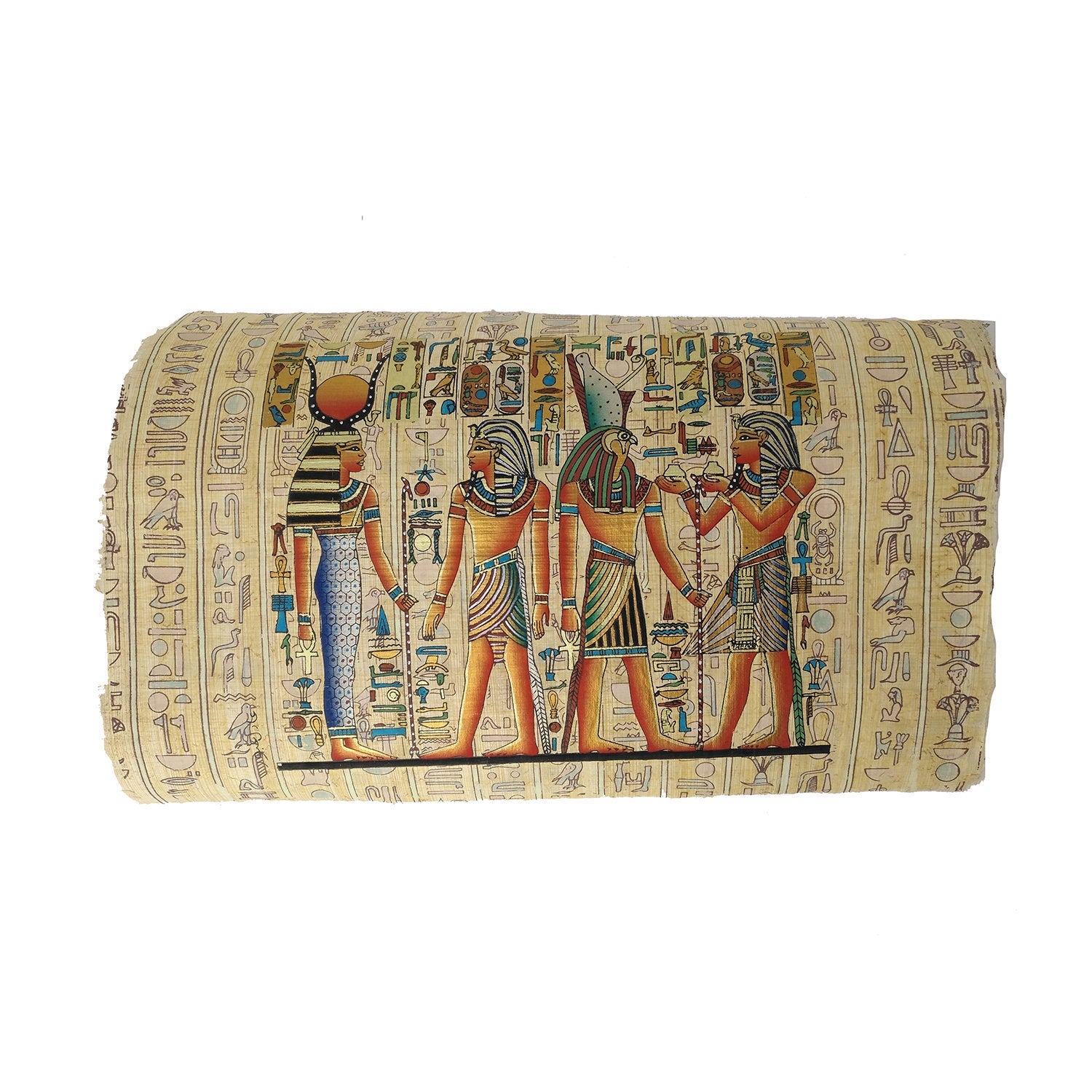 Ramses II making Offerings to Isis & Osiris Papyrus - 20x30cm