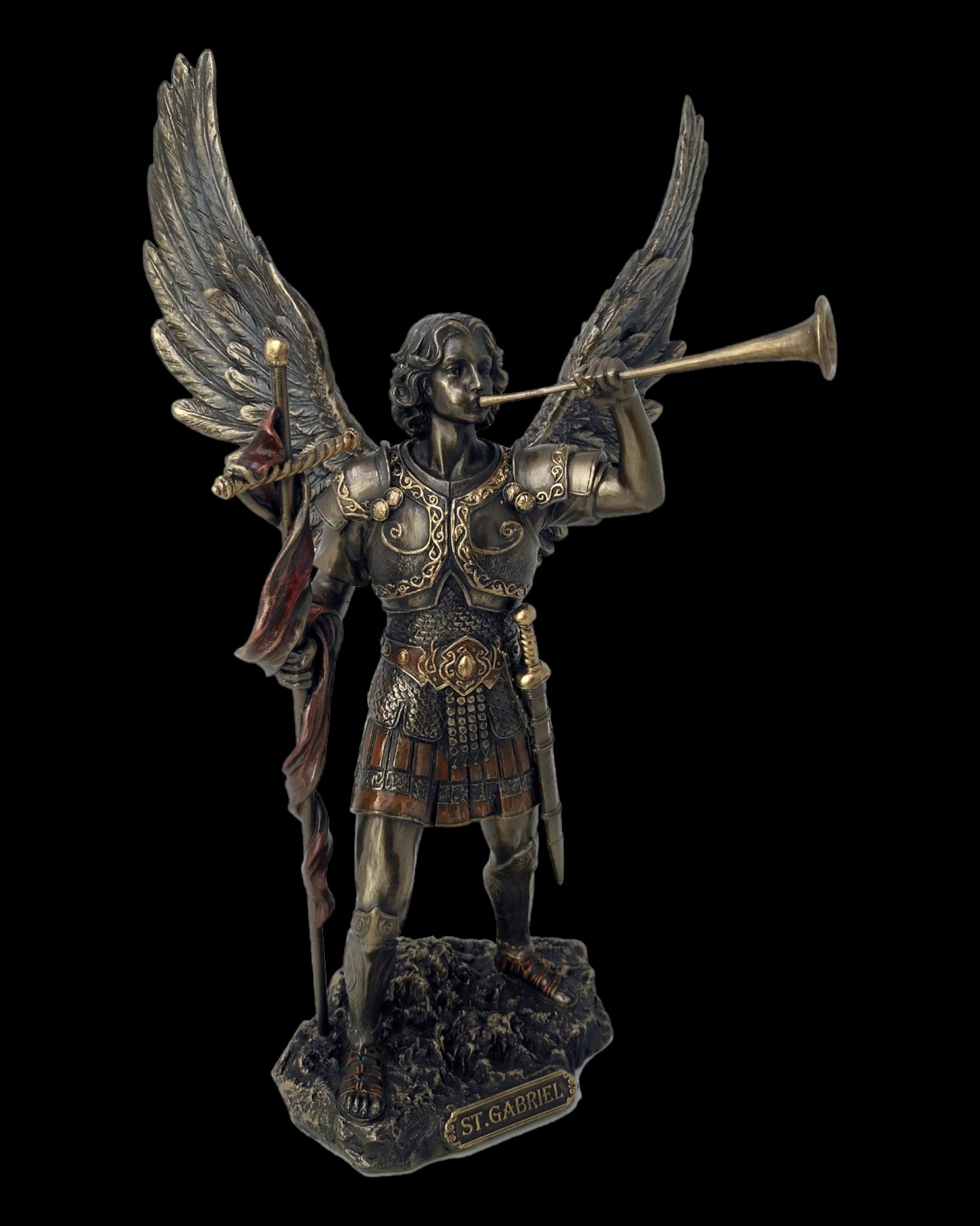 Archangel Gabriel with Trumpet Statue