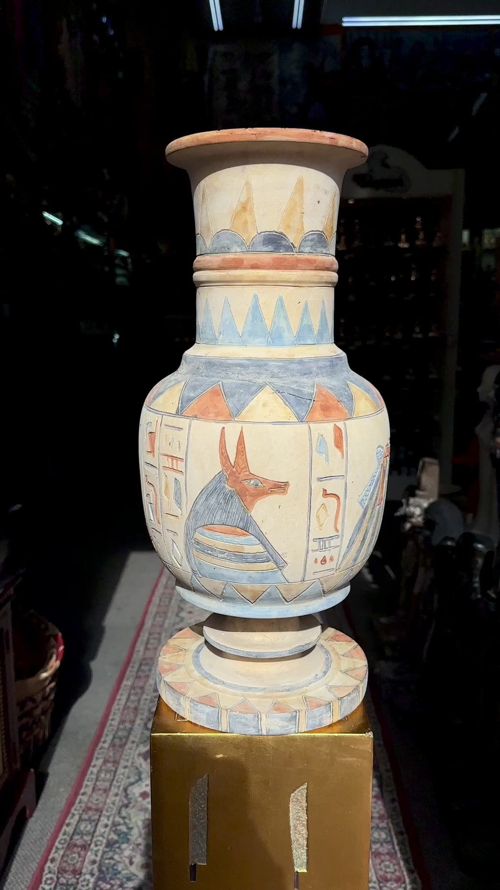 Egyptian Limestone Vase - Handmade in Egypt
