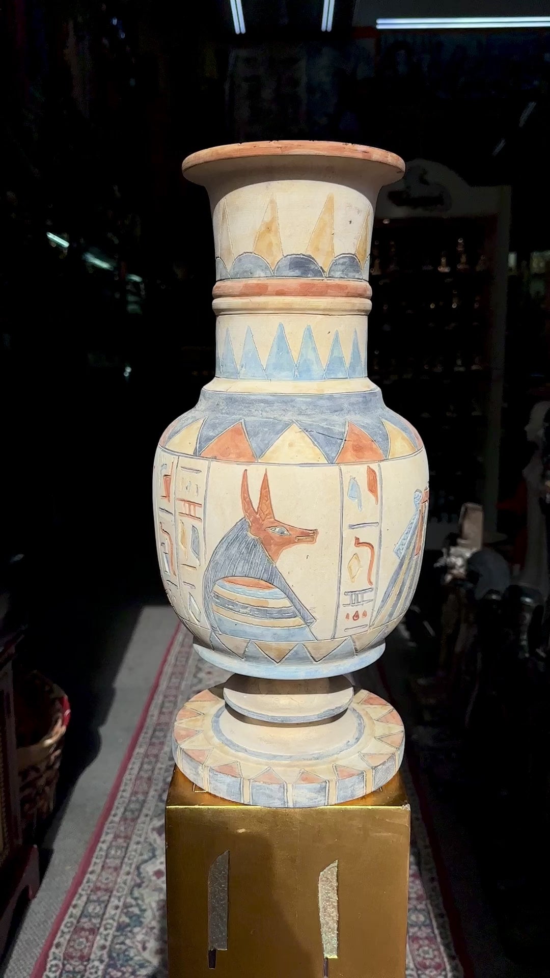 Egyptian Limestone Vase - Handmade in Egypt