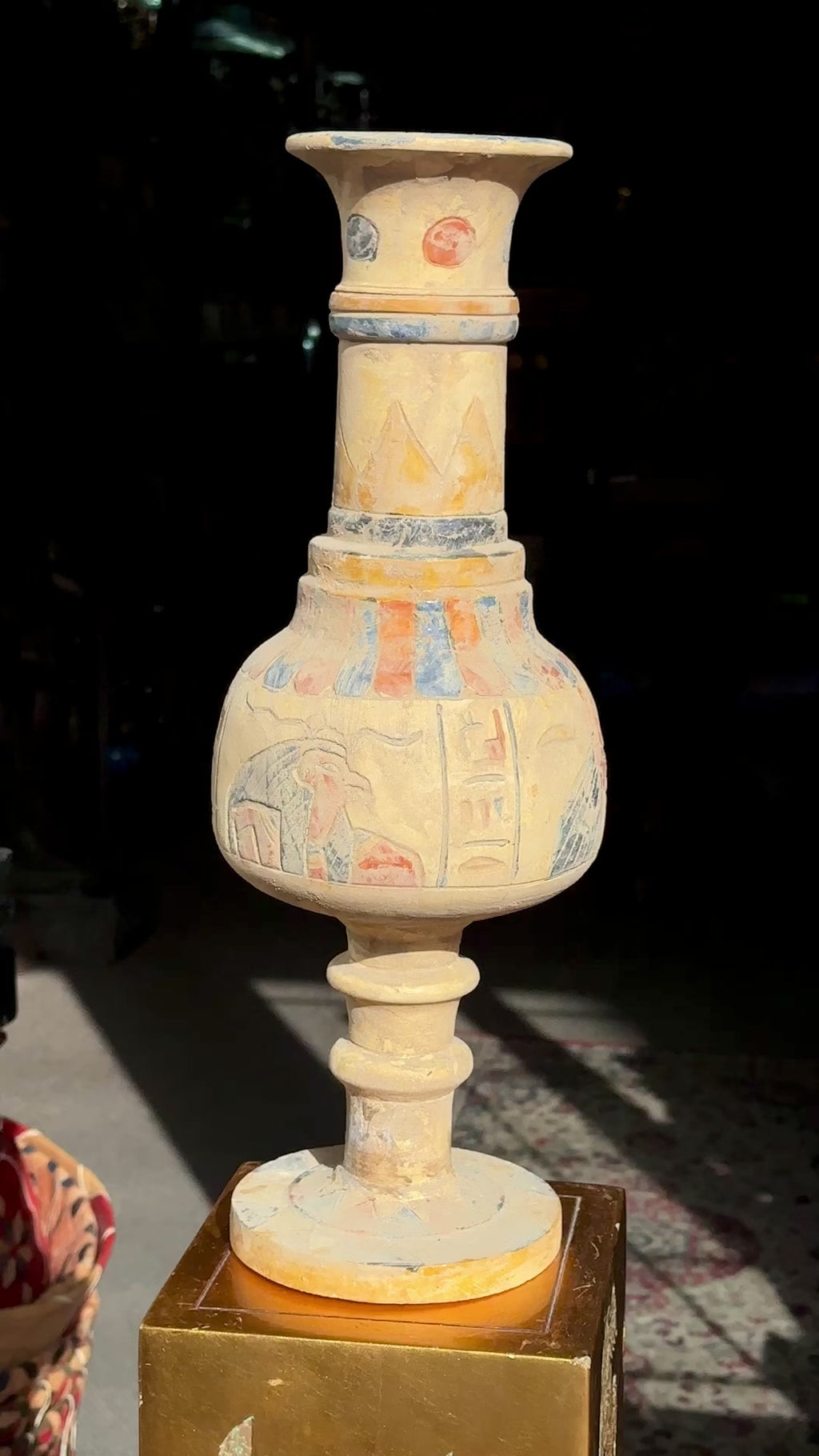 Egyptian Limestone Vase - Handmade in Egypt