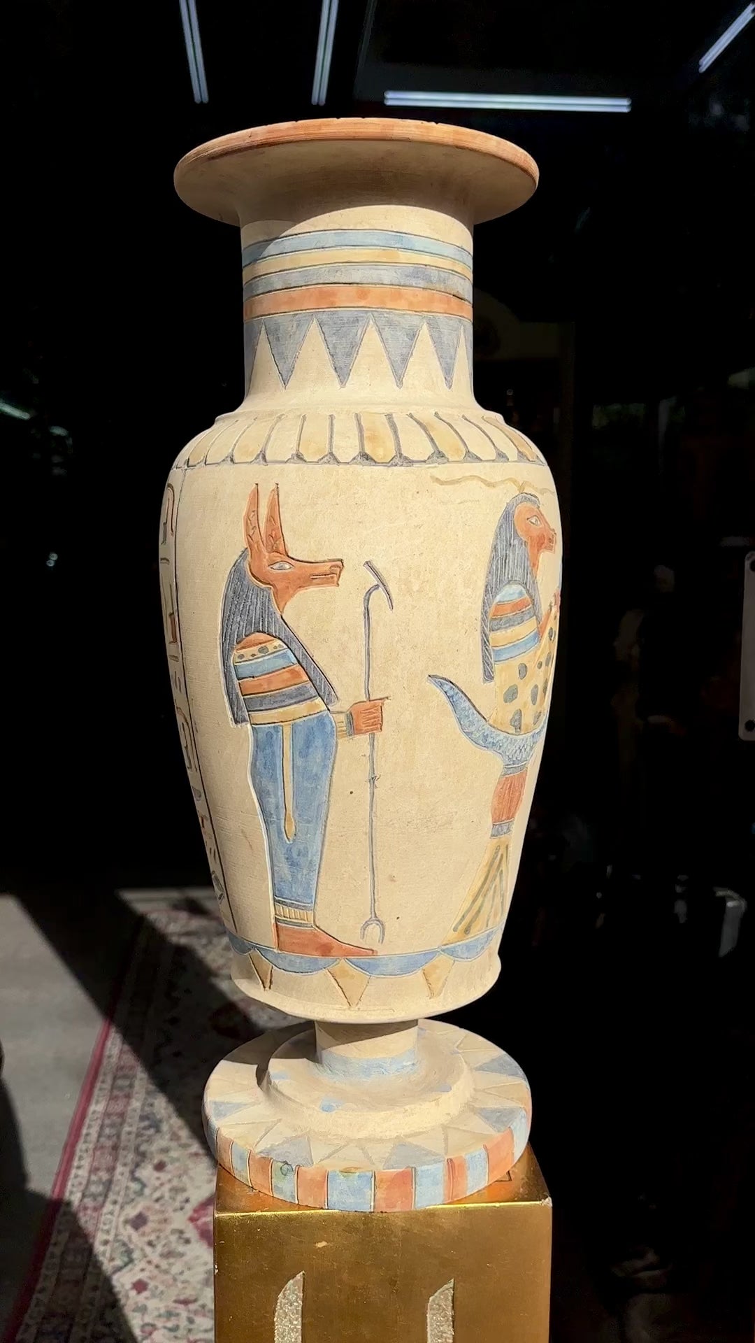 Egyptian Limestone Vase - Handmade in Egypt