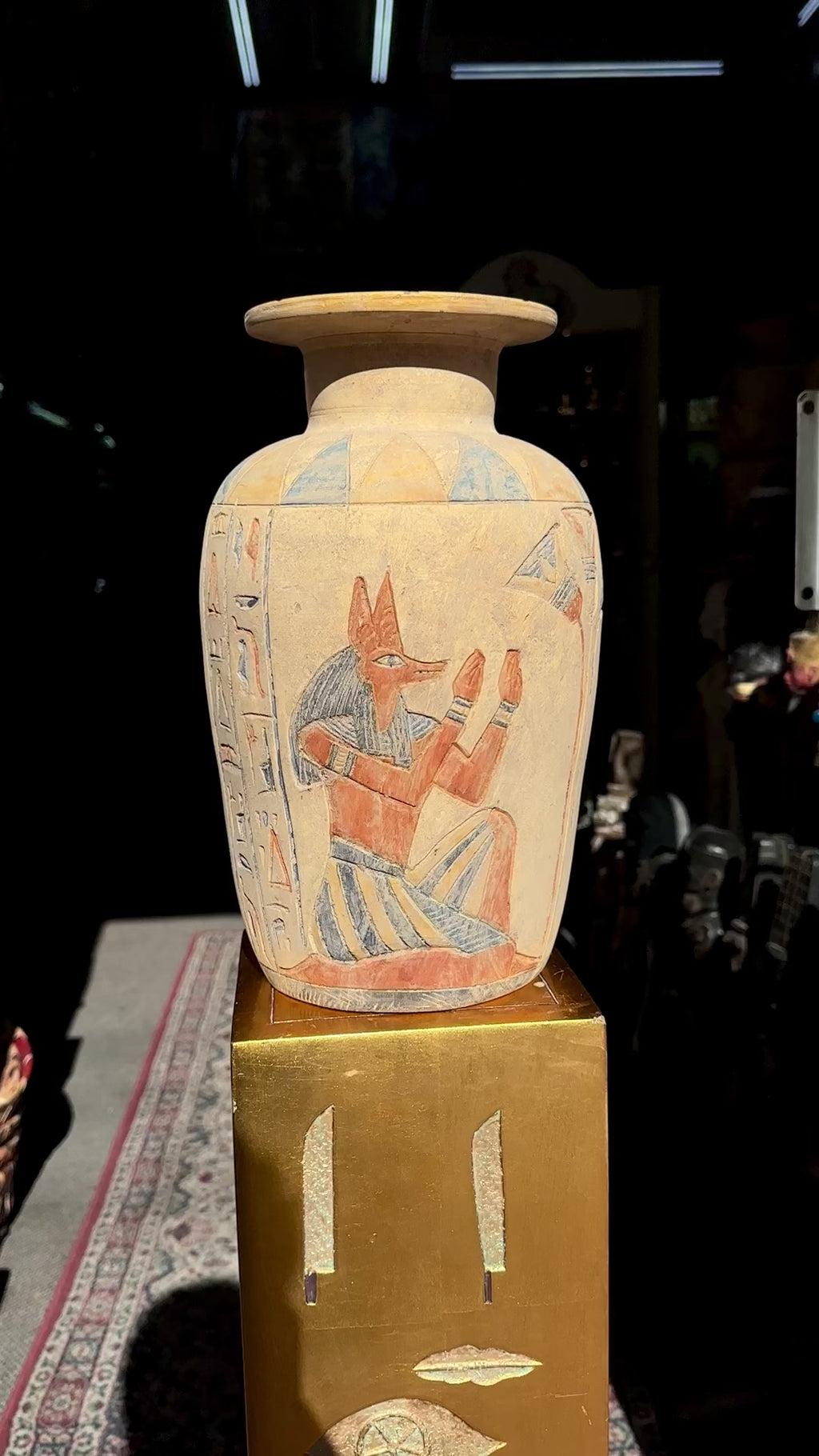 Egyptian Limestone Vase - Handmade in Egypt
