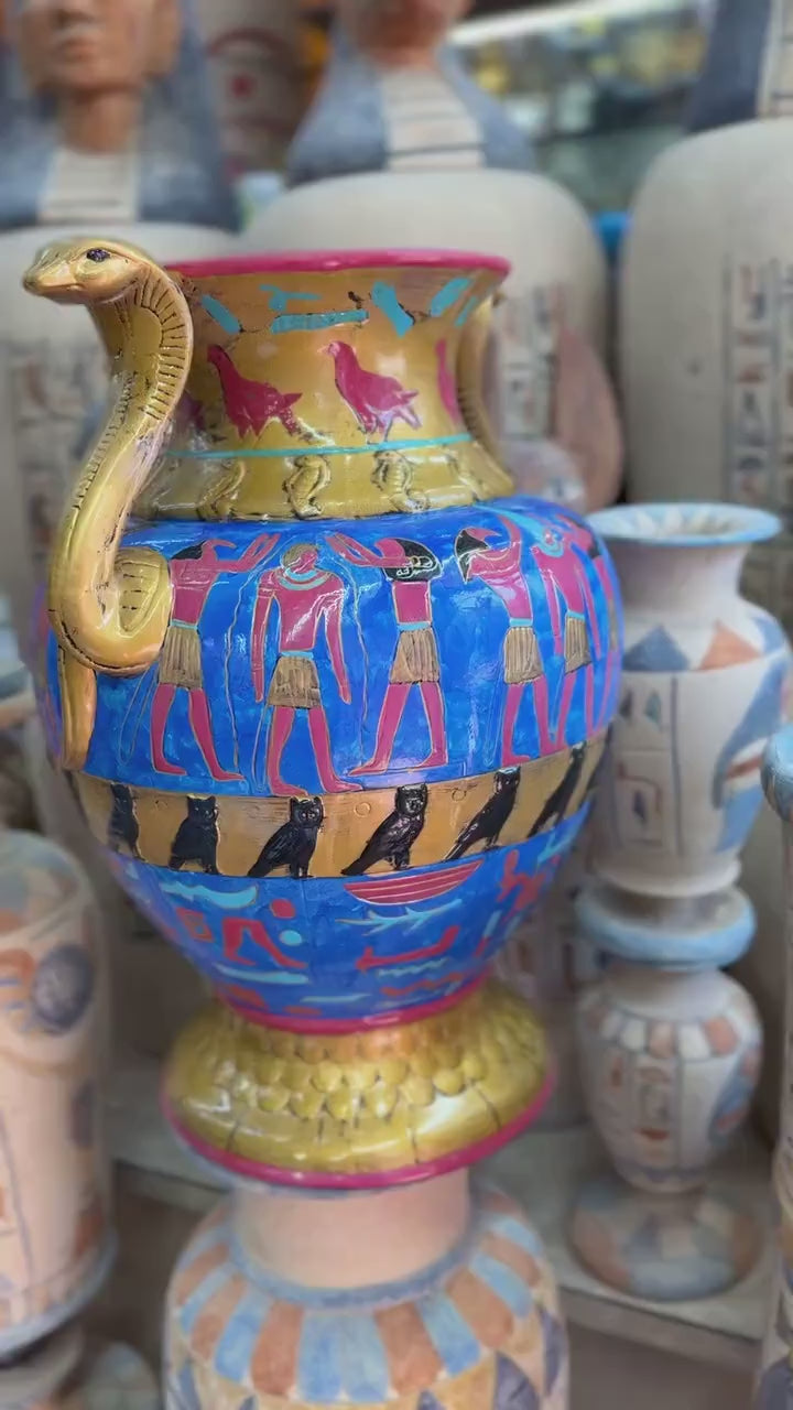 Egyptian Vase - Ancient Egyptian Cobra Vase