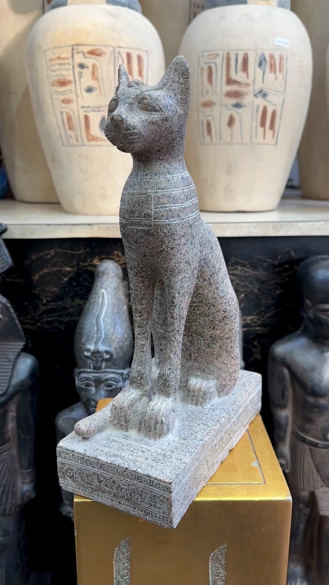 Bastet Statue - Red Granite