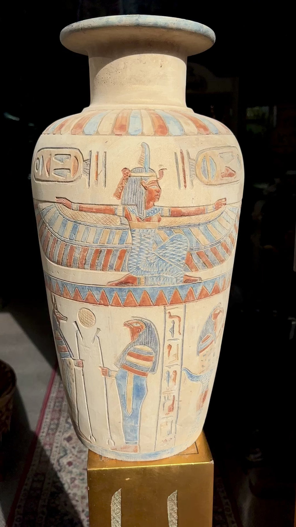 Egyptian Limestone Vase - Handmade in Egypt