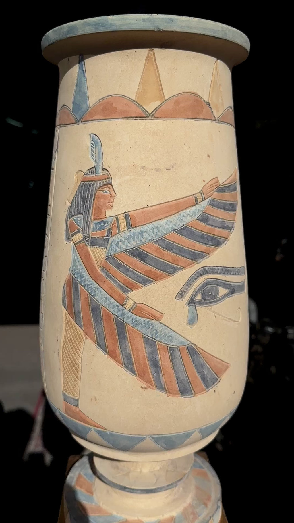 Egyptian Limestone Vase - Handmade in Egypt