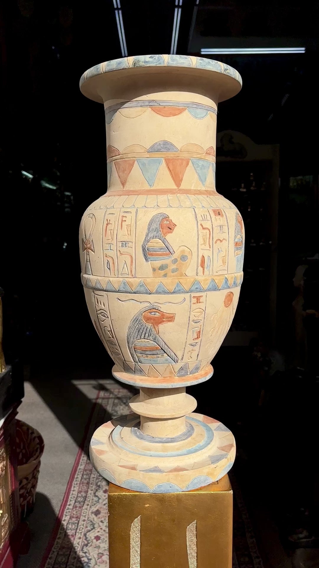 Egyptian Limestone Vase - Handmade in Egypt