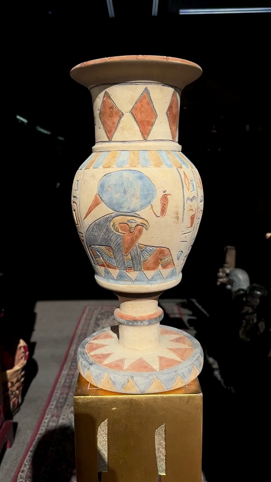 Egyptian Limestone Vase - Handmade in Egypt