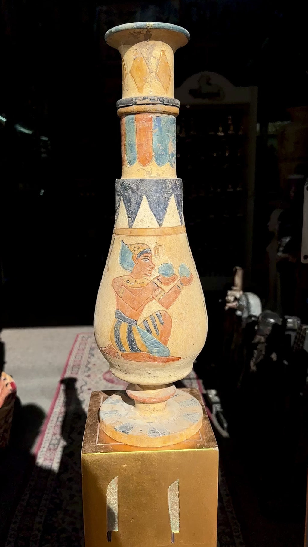 Egyptian Limestone Vase - Handmade in Egypt