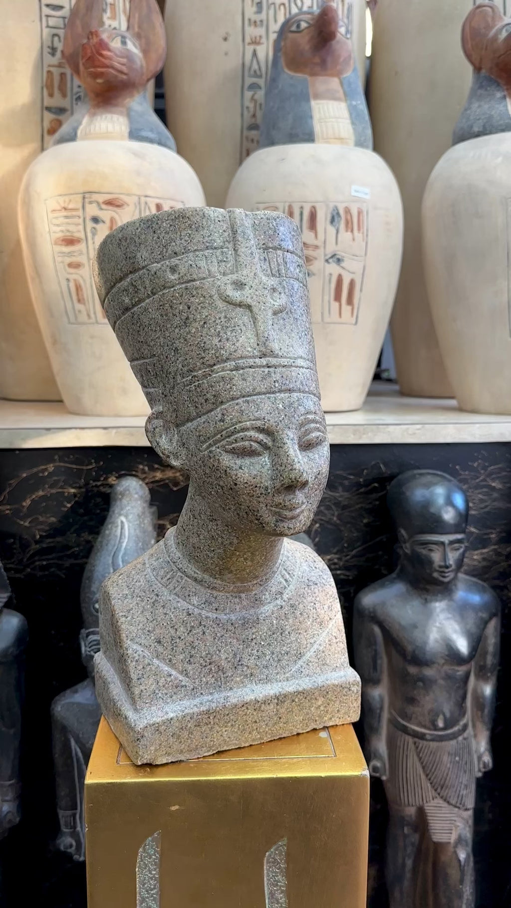 Queen Nefertiti Bust - Red Granite