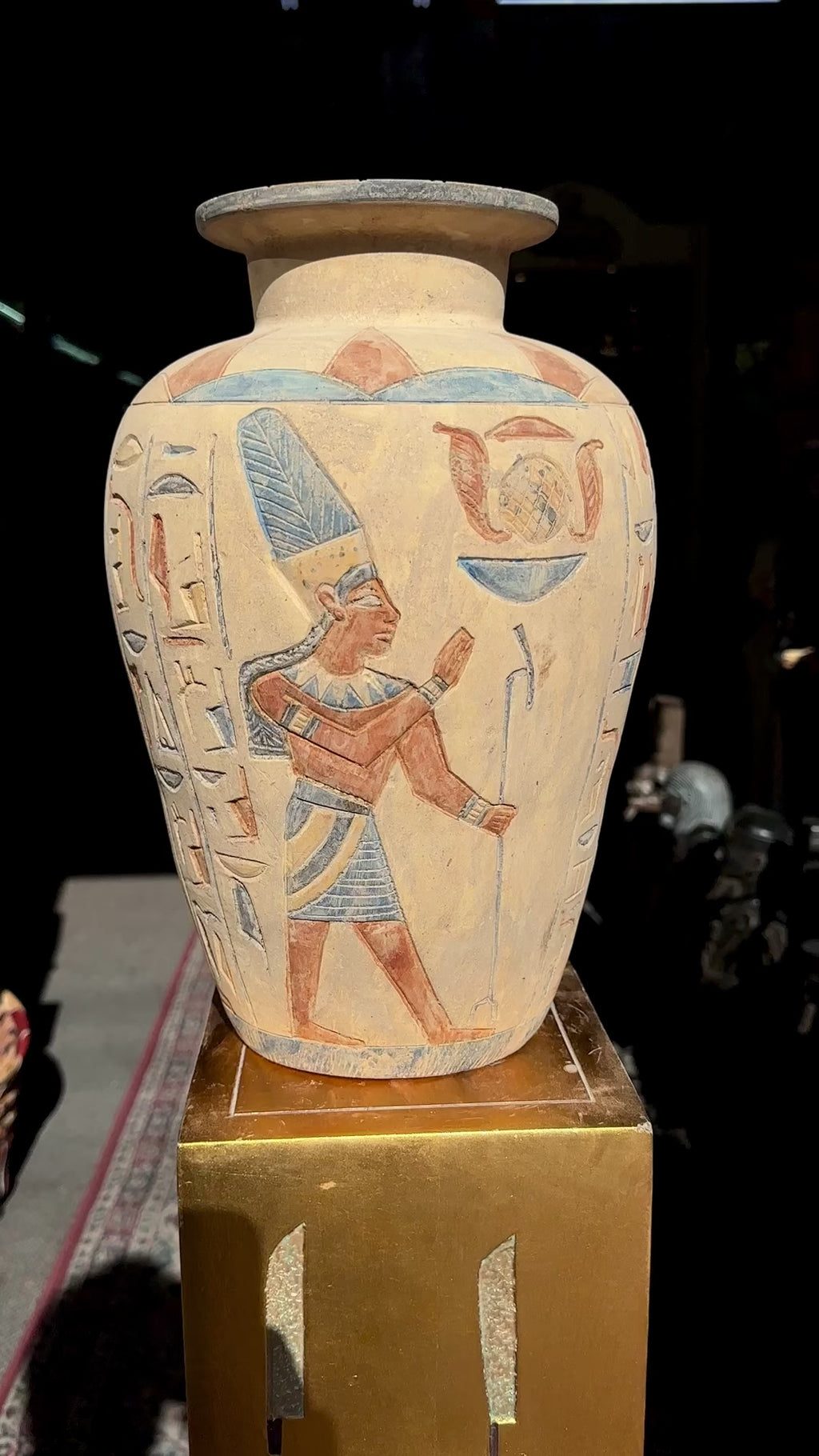 Egyptian Limestone Vase - Handmade in Egypt