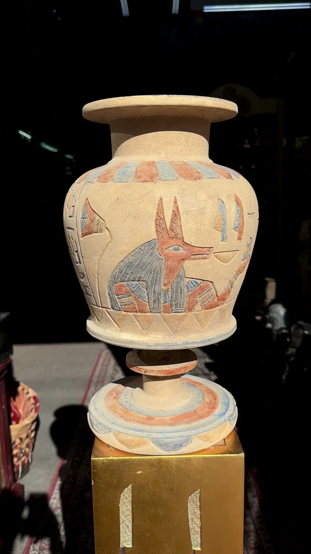 Egyptian Limestone Vase - Handmade in Egypt