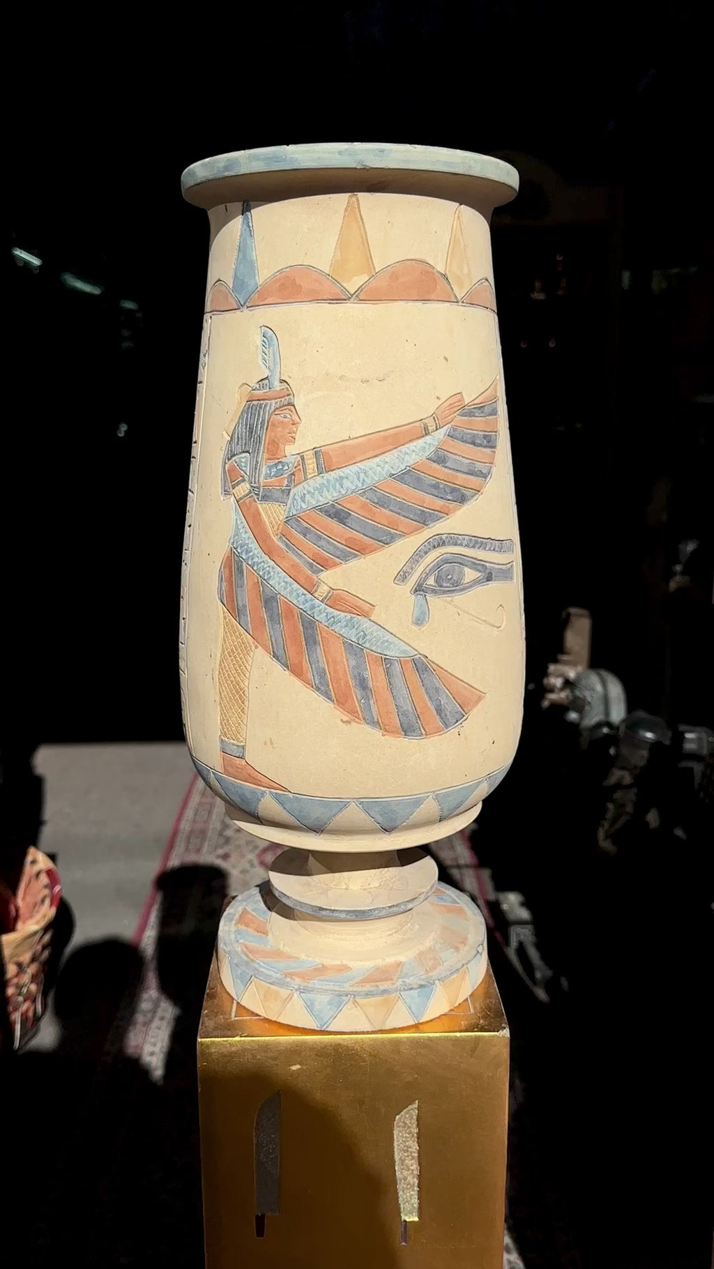 Egyptian Limestone Vase - Handmade in Egypt