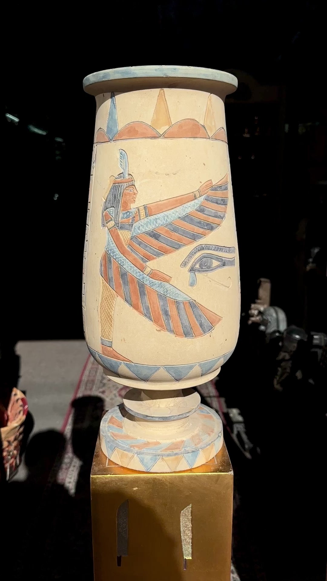 Egyptian Limestone Vase - Handmade in Egypt