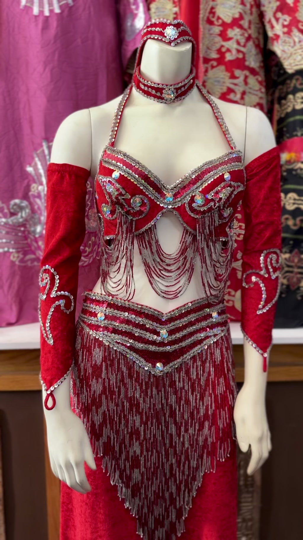 Red Belly Dance Costume
