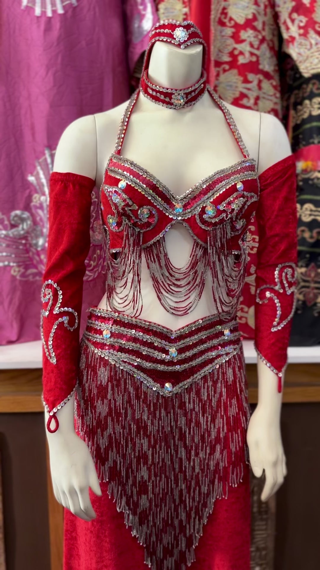 Red Belly Dance Costume