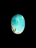 Top view of Egyptian scarab SC-108, showing deep turquoise and blue-green tones.