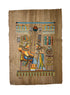 King Tutankhamun and Queen Ankhesenamun on Antiqued Papyrus