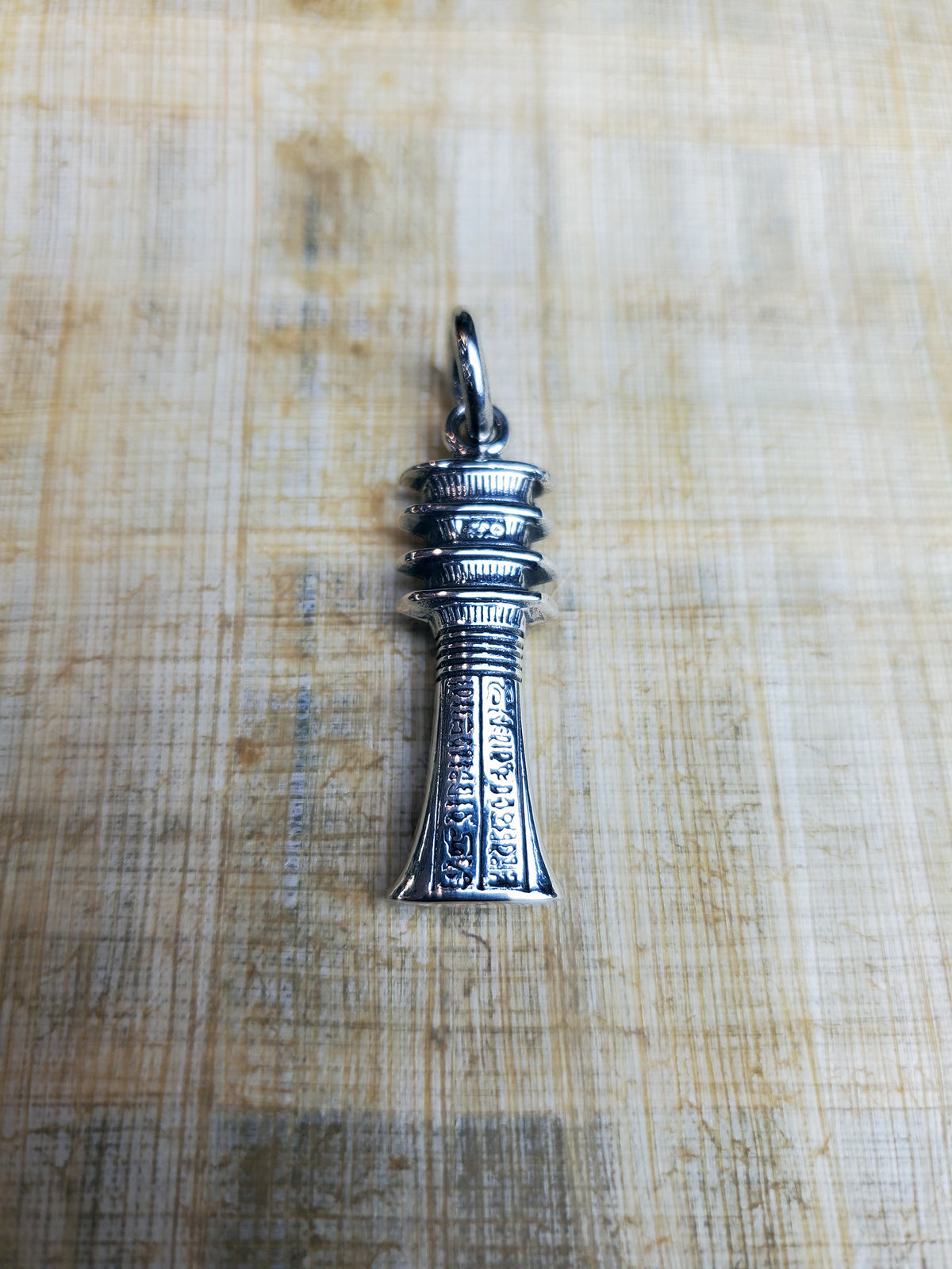 Djed Pillar Pendant in Sterling Silver