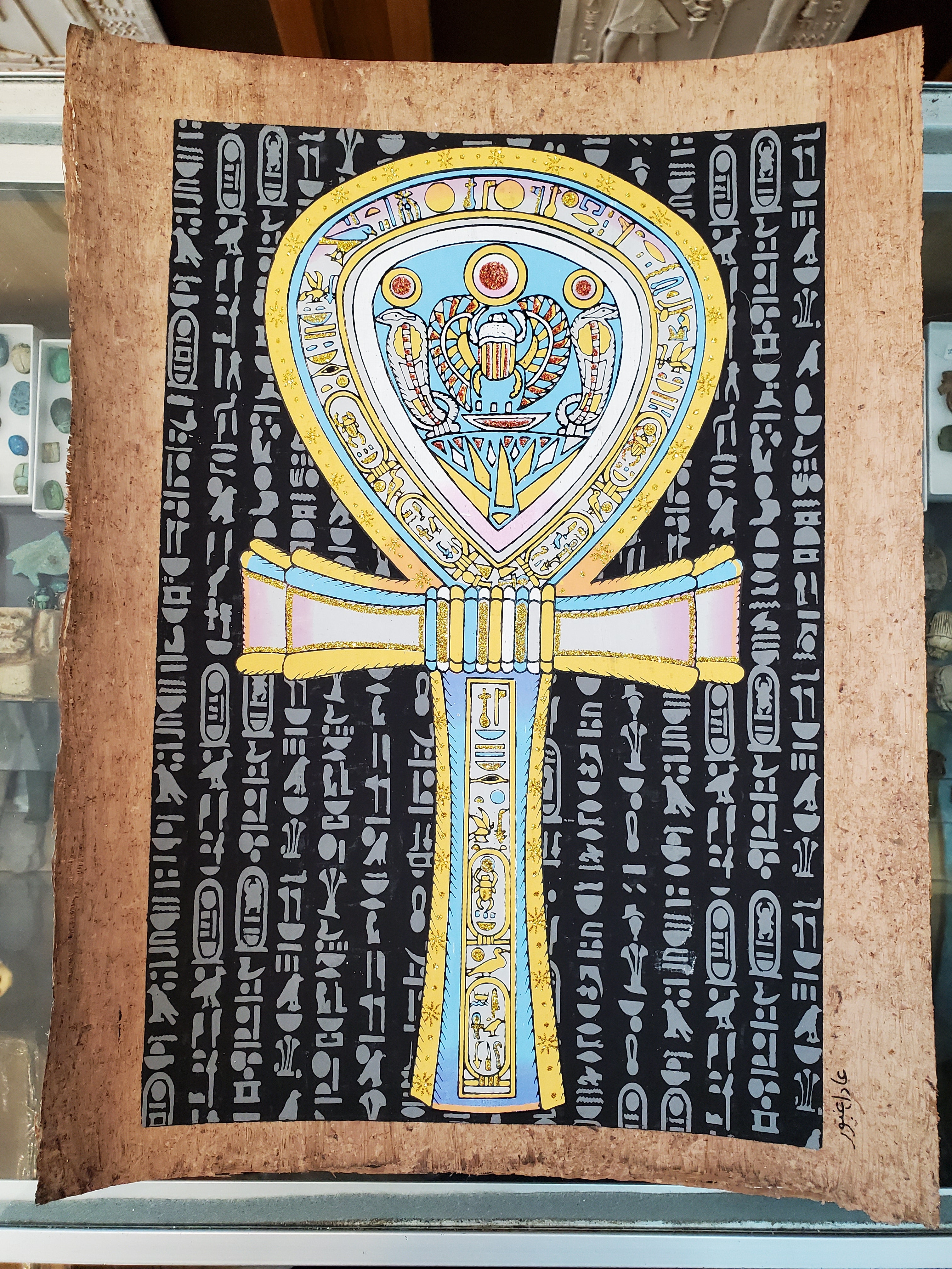 Ankh Glow in the Dark Papyrus - Glow in the Dark 30x40cm