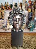 Medusa Bust on Plinth Statue