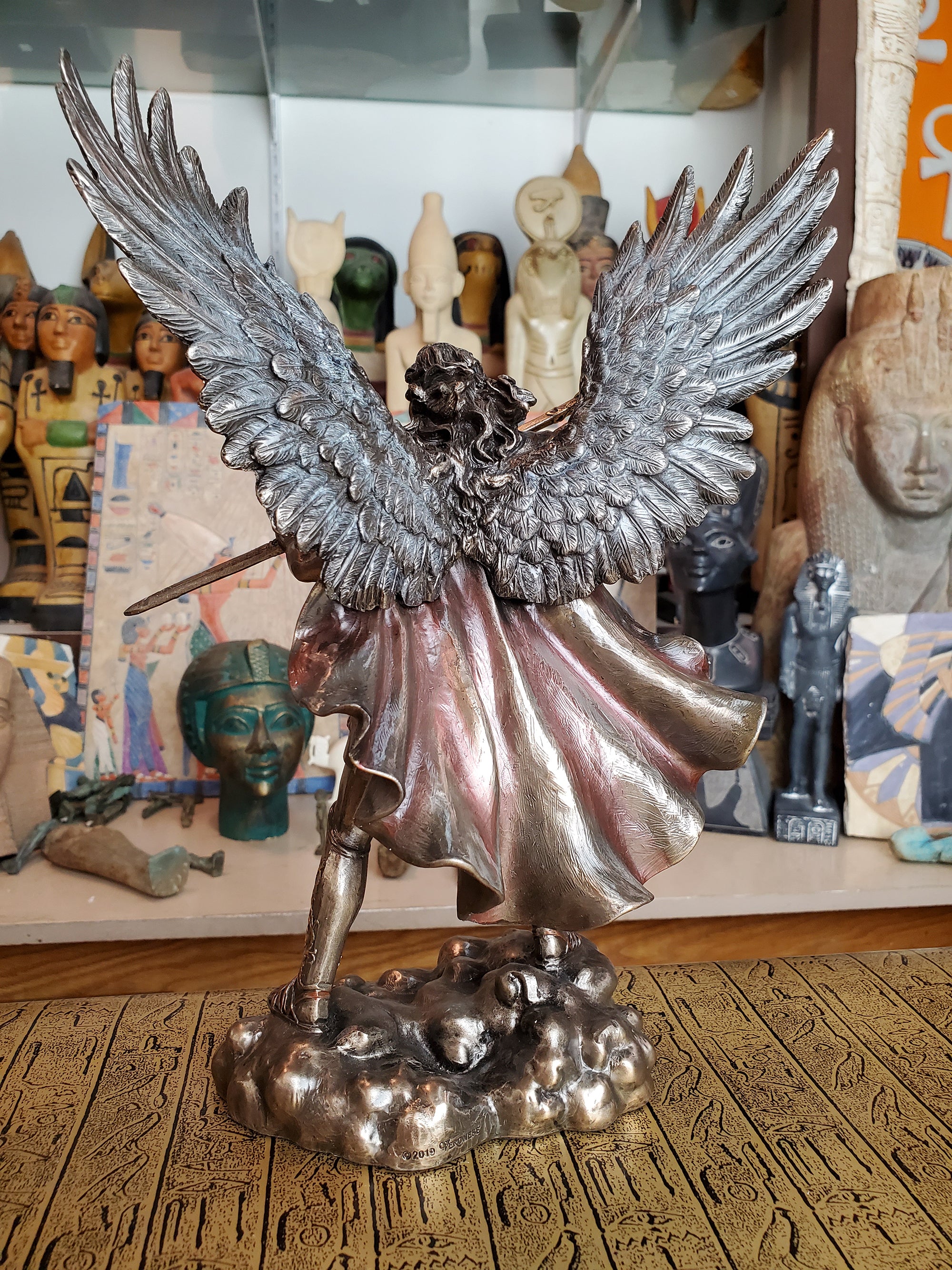 Saint Michael Unsheathing his Sword Statue