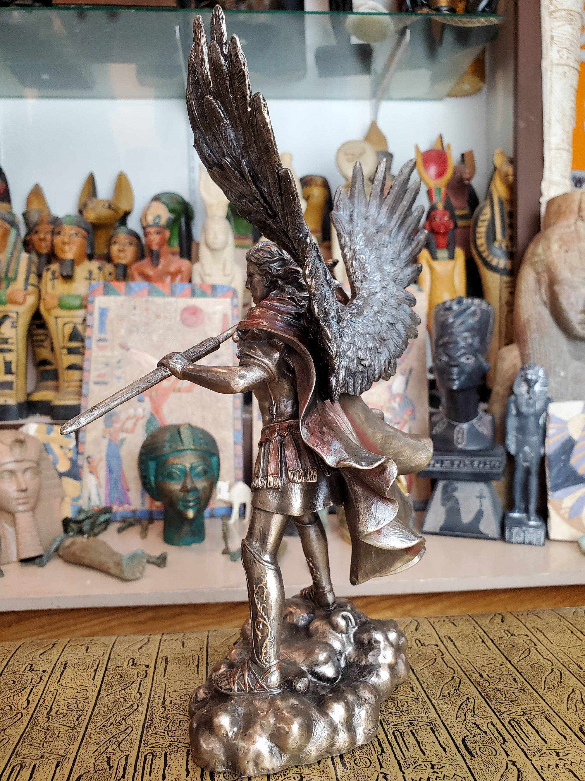 Saint Michael Unsheathing his Sword Statue