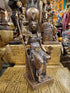 Sekhmet on Throne with Staff & Ankh Statue