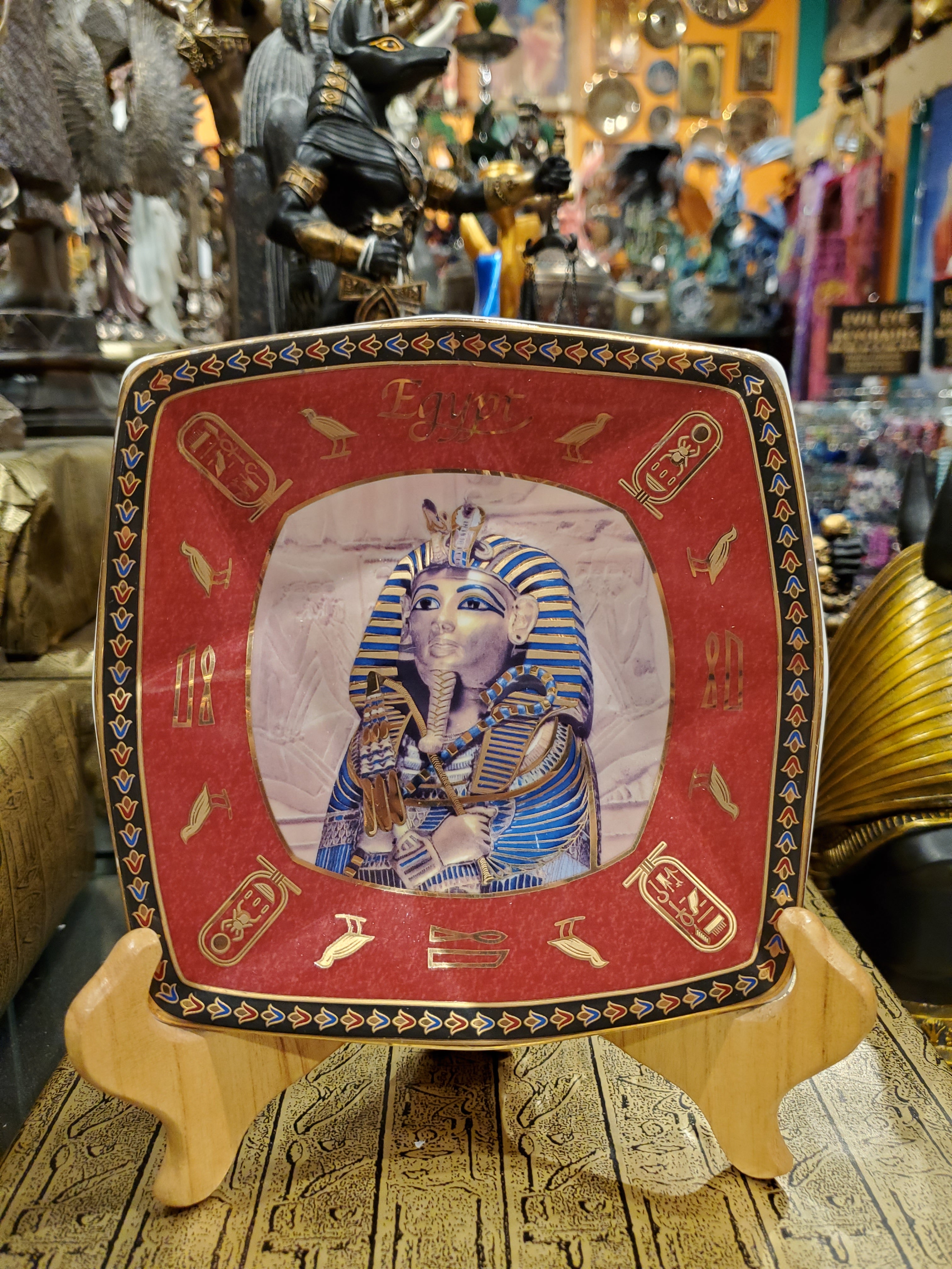 King Tut Sarcophagus Porcelain Plate