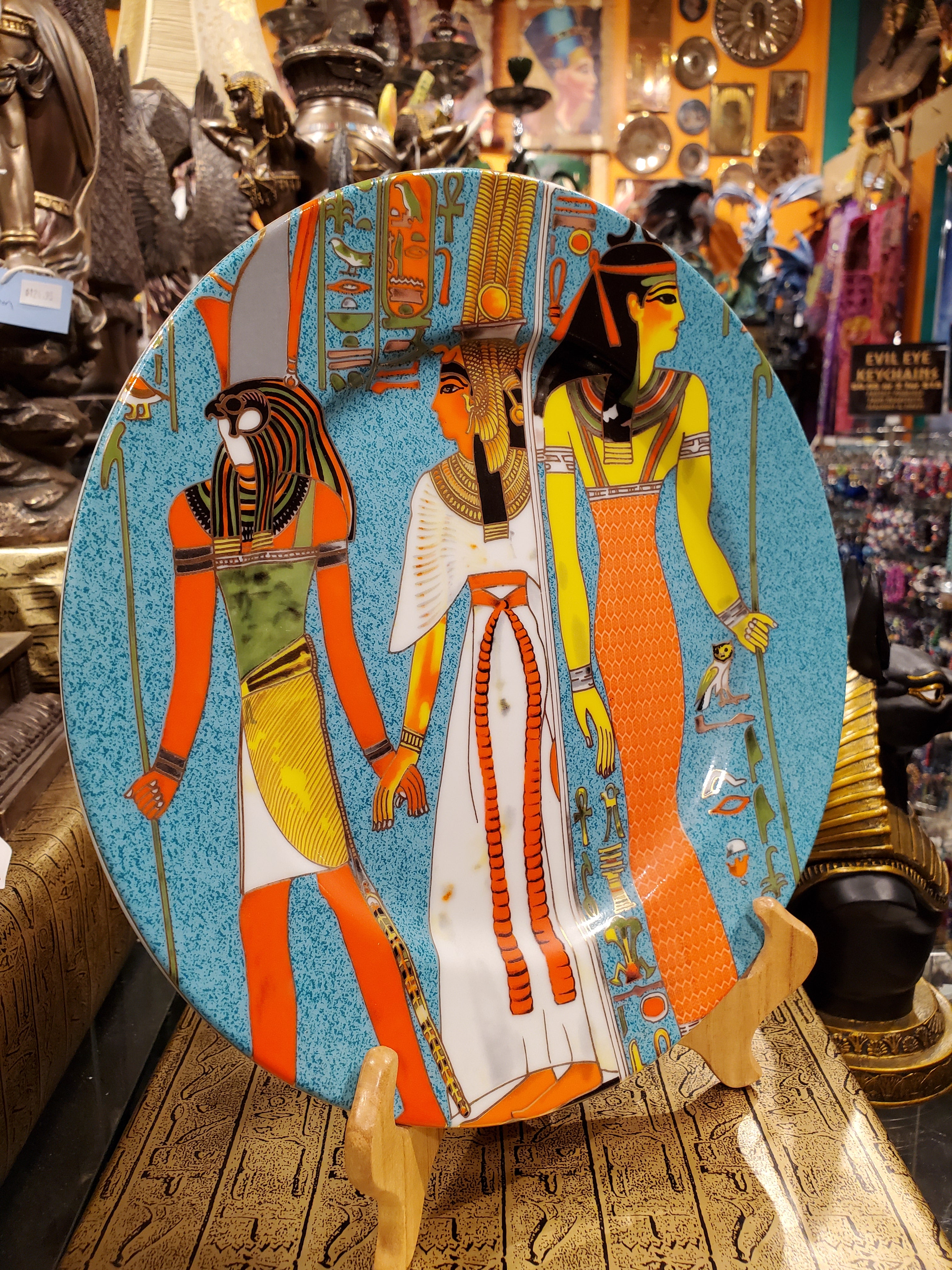 Horus and Queen Nefertari Plate - Large