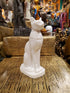 White Alabaster Bastet Statue