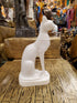 Bastet Statue in White Alabaster