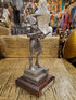 Pewter Thoth Statue on Wood Base