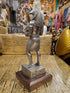 Pewter Thoth Statue on Wood Base