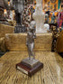 Pewter Sekhmet Statue on Wood Base