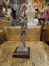 Pewter Sekhmet Statue on Wood Base