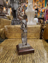 Pewter Sekhmet Statue on Wood Base