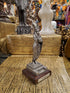 Pewter Cleopatra Statue on Wood Base