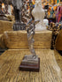 Pewter Cleopatra Statue on Wood Base