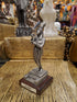 Pewter Cleopatra Statue on Wood Base