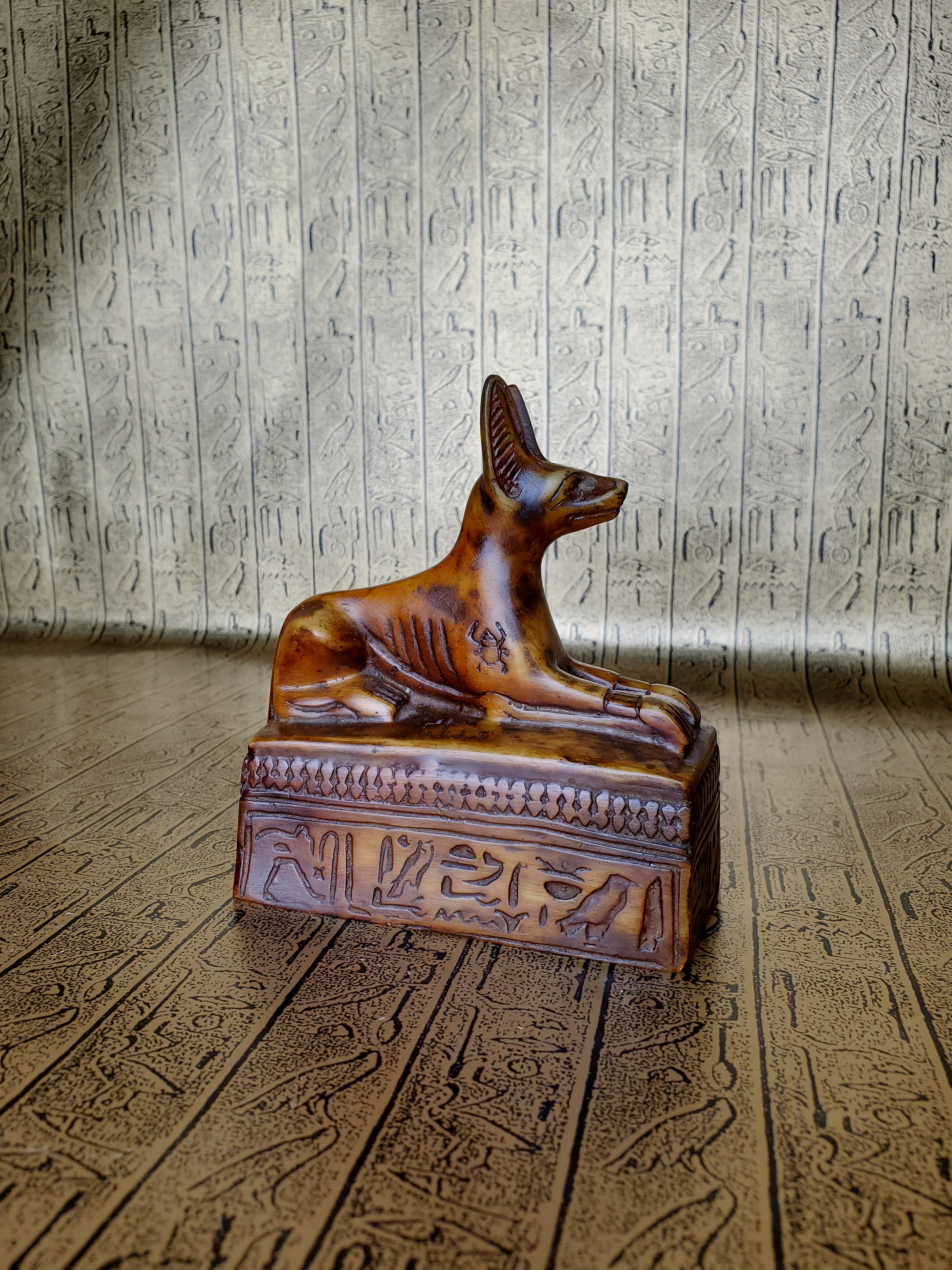 Anubis on Sarcophagus Statue